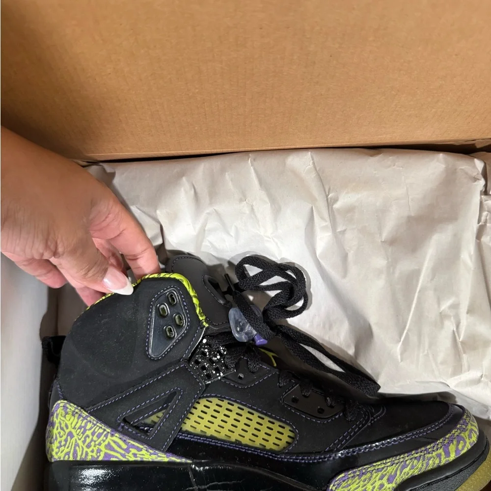 Nike Air Jordan spiz’ike “citron”Purple Lime Green size 9.5